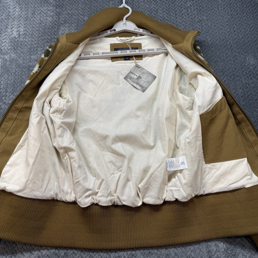 Pendleton Women's Large Chief Joseph Ivory Foxglove Fleece Bomber Jacket - Picture 7 of 13